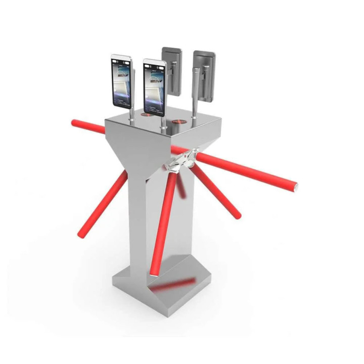 Dual Core Tripod Turnstile Gate With Finger Printing Access Control System JS-SGZ003B