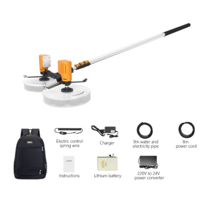 Double Head Solar Panel Cleaning Brush EB-01 - Dual Power