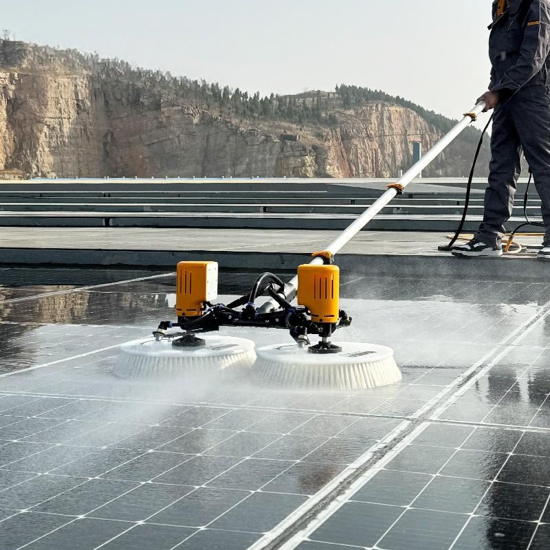 Double Head Solar Panel Cleaning Brush EB-01 - Dual Power