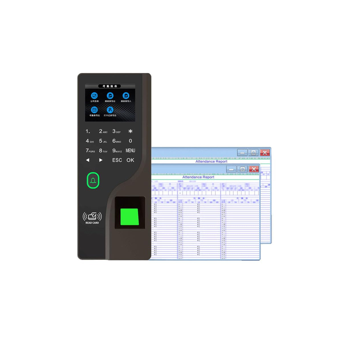 Fingerprint and Face Recognition Time Attendance and Access Controller FC-B104
