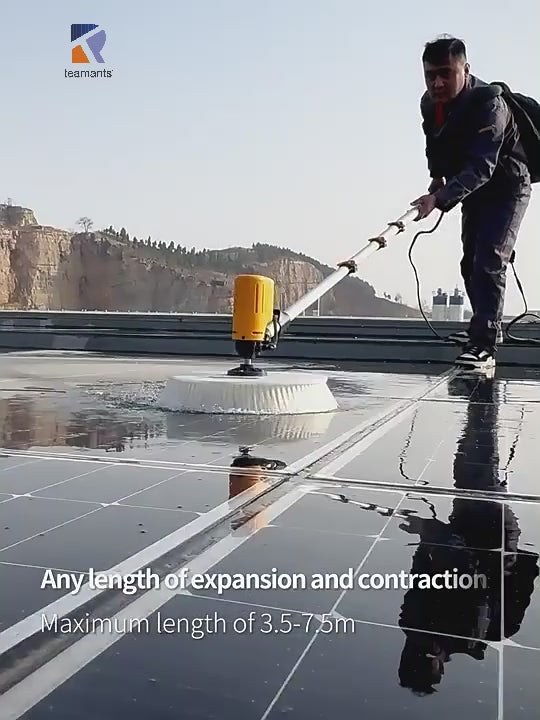 Single Head Solar Panel Cleaning Brush EB-01S - Dual Power